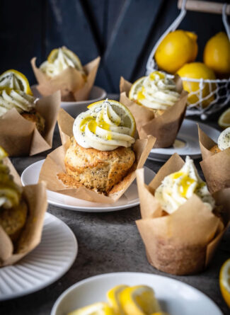 Zitronen-Mohn-Cupcakes Bild