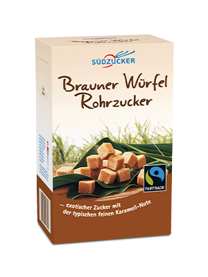 Brauner Würfel Rohrzucker  Bild