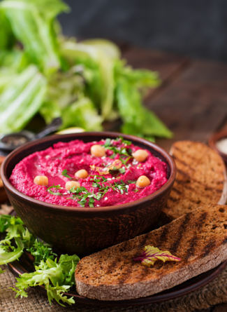 Rote Beete Hummus Bild