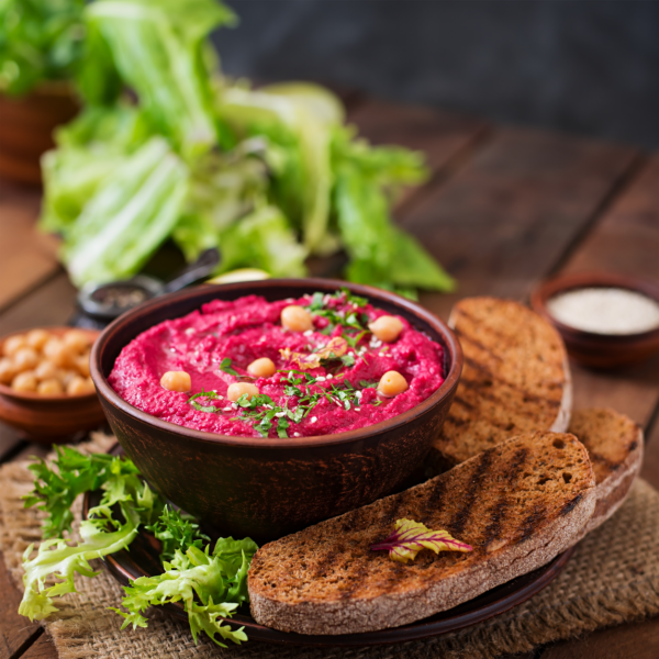 Rote Beete Hummus Bild
